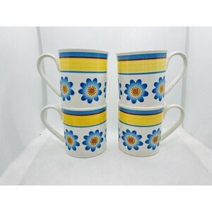 Villeroy &‎ Boch Twist Dora Mug Fine Vilbo China Blue Yellow Coffee Mugs Cups